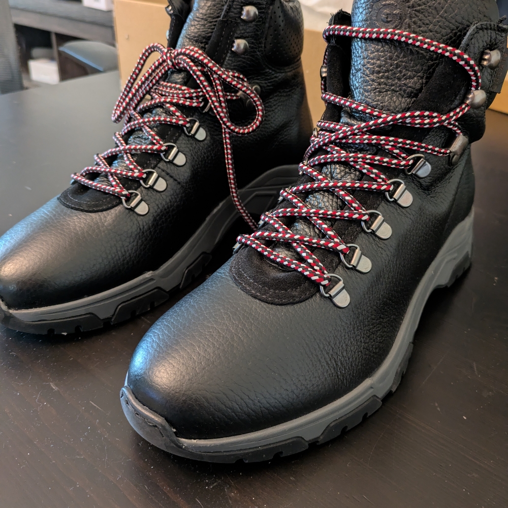 Greats Black Leather Combat Boots